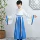 Trang phục trẻ em, Hanfu, đồng phục học sinh truyền thống của nữ sinh Trung Quốc, trang phục biểu diễn nam đệ tử cổ điển ba nhân vật, váy, trang phục biểu diễn phong cách Trung Quốc