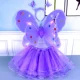 Purple-Gloing Wings+Hair Hoop+Magic Stick+кружевная юбка