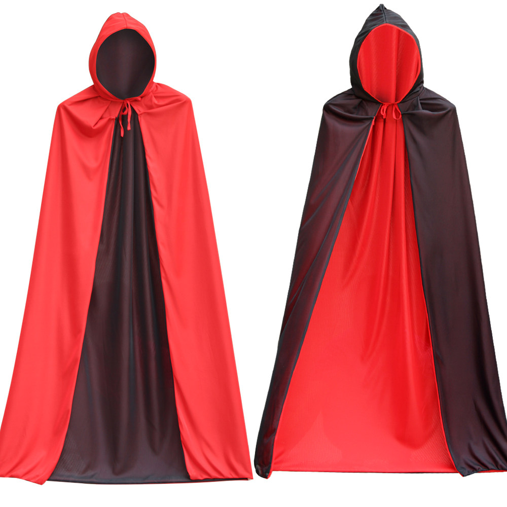 终于找到最棒的万圣节表演服装！成人儿童都能穿的黑红死神斗篷cos吸血鬼魔法师演出服，你还在犹豫吗？😍💕_斗篷_淘宝服装网