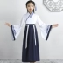 Trang phục trẻ em, Hanfu, đồng phục học sinh truyền thống của nữ sinh Trung Quốc, trang phục biểu diễn nam đệ tử cổ điển ba nhân vật, váy, trang phục biểu diễn phong cách Trung Quốc 