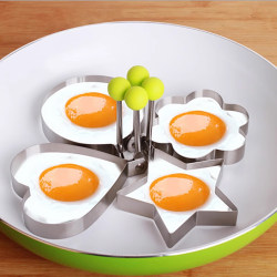 Kitchen Omelet Mold Safety Stainless Steel Creative Heart Round Mold Non-stick Egg Burger Baking Oven Mitts