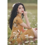 Осеннее ретро ципао, легкое платье, китайский стиль, светлый стиль