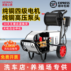 Black Cat Ultra-High Pressure Commercial Car Wash Machine Car Wash Shop 220V High Power Cleaning Machine 380V Farm Dredging Pipe