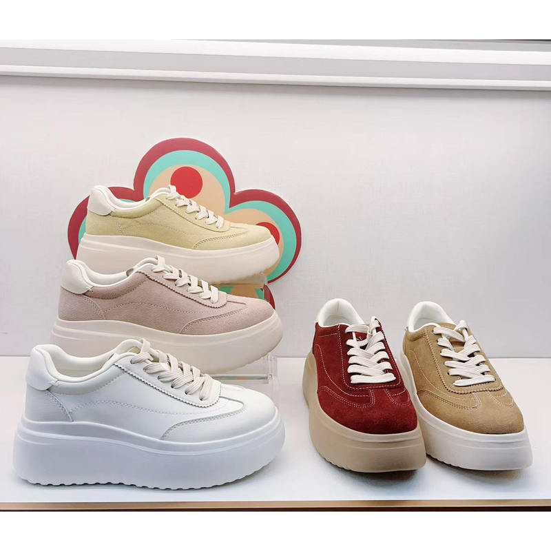 Kisscat Long-Leg Shoes 26 New Thick-Soled Platform White Sneakers German Training Shoes for Women K76567A-54