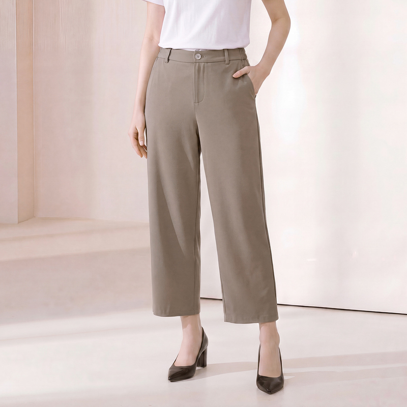 Minimalist Style High-Waisted Casual Pants for Women, Nine-Point Harem Pants, Loose and Slimming Nine-Point Pants