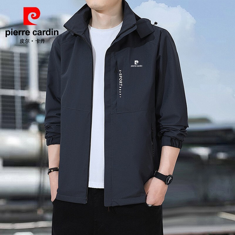 Pierre Cardin Spring and Autumn Men's Loose-Fitting Large Size Waterproof Outdoor Sports Casual Thin Jacket for Men Pierre Cardin Spring and Autumn Men's Loose-Fitting Large Size Waterproof Outdoor Sports Casual Thin Jacket for Men