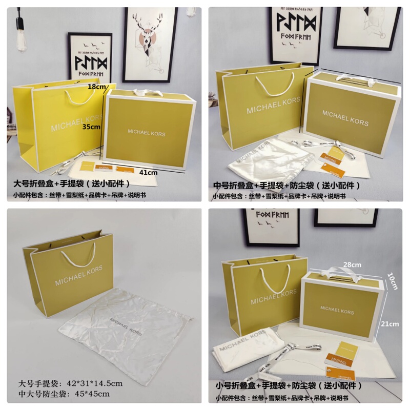 Original Mk Michael Kors Bag Gift Box Mk Tote Bag Crossbody Bag Packaging Empty Box Gift Bag Handbag Paper Bag