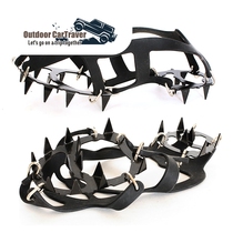 Selpa outdoor 18-tooth silicone crampons ice climbing equipment non-slip shoe covers chain hiking mountaineering shoe spikes manganese steel foot covers