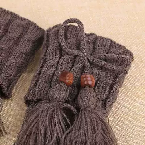 Женщины вязаные зимние ноги теплые