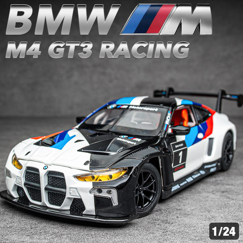 Bmw M4 Gt3 Racing Car Alloy Model Toy Car for Boys Gift Simulation Collectible Car Ornament