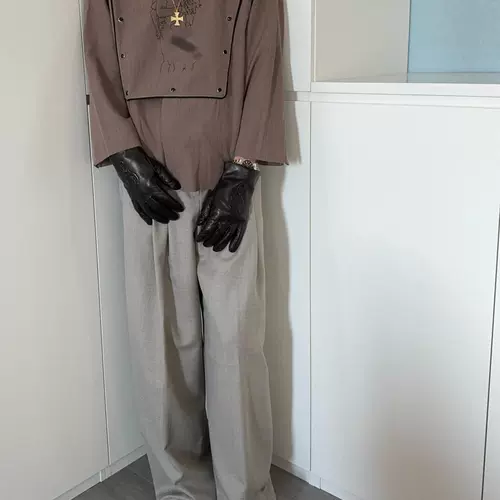 [Коллекция произведений искусства] ERD 23FW Melancholy Rich Second Generation Palace Love Шерстяная рубашка с вышивкой Рукава девять четвертей