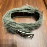 [Ultra -Essoman Sense] Dries Van Noten Green Long Horse Hair Hair Hair Dvn Импортированная атмосфера крема для дерева