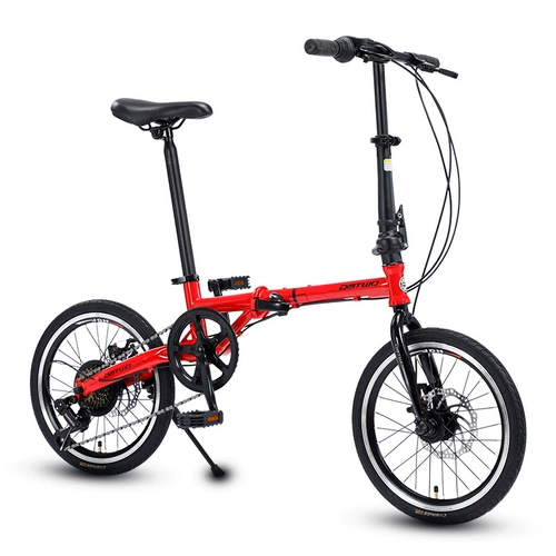 Складной сверхлегкий портативный маленький велосипед с тормозной системой подходит для мужчин и женщин для пожилых людей для взрослых для школьников