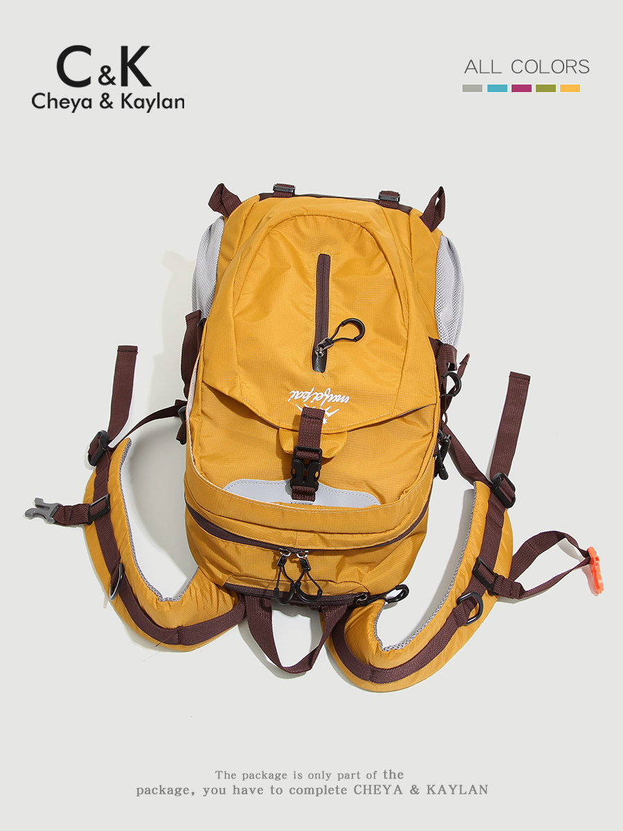 Cheya&Kaylan Lightweight Large-Capacity Outdoor Sports Mountaineering Bag Unisex Hiking Backpack