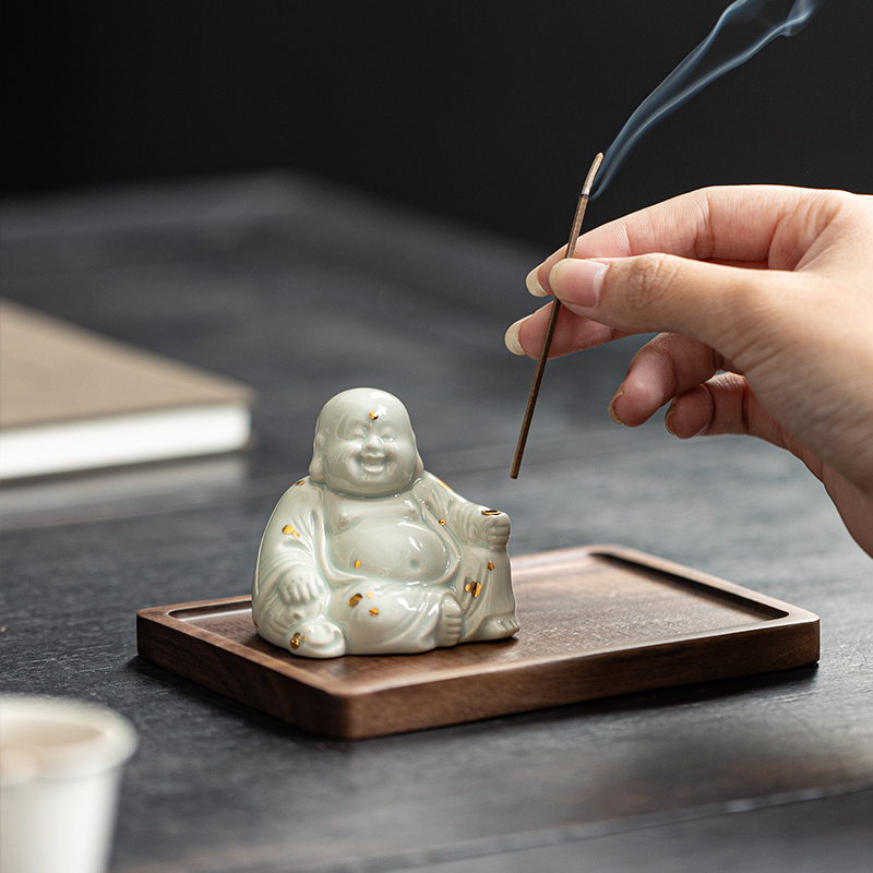 Candida Ceramics Delight the Mille Buddha Line Incense Inserts of the Home Indoor Incense Stove Illustrator Tea Dau Decorative Pendulum-Taobao