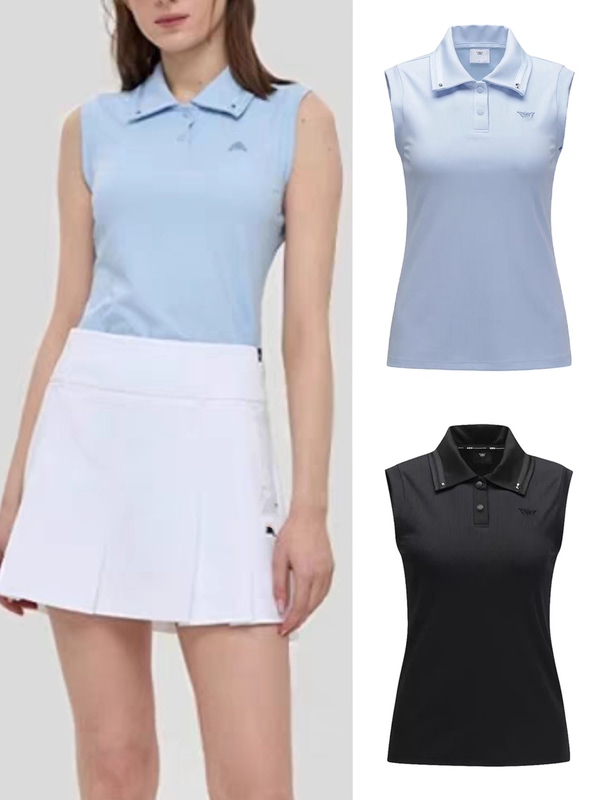 Outdoor Original Foreign Trade Women's Golf Summer Hot-Selling Polo Sleeveless Stretch Vest, Slim Fit, Breathable, Versatile, Trendy