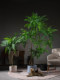 High-End Chinese-Style Jacaranda Artificial Green Plant Indoor Atmosphere-Enhancing Fake Flower Tree Potted Floor-Standing Biomimetic Decorative Ornament