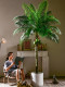 Large Simulated Coconut Tree Landscaping Plant Fake Tree Living Room Decoration Bionic Green Plant Potted Tropical Landscape Scattered Sunflower
