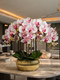 Artificial Phalaenopsis Orchid, Light Luxury High-End Home Decor, Sophisticated Office Interior, Moisturizing Touch, Faux Flower Bouquet Decoration