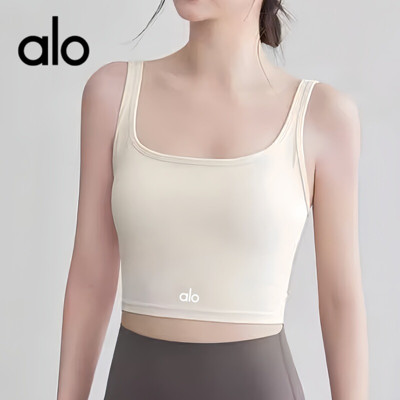 Aio New Sports Vest with Built-In Chest Pads, Integrated Beautiful Back Design, Suitable for Running, Training, and Fitness, Can Be Worn Outside as a Yoga Vest