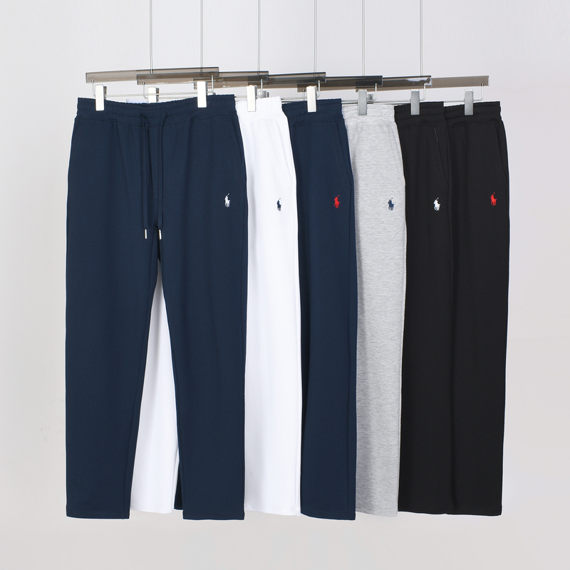 Paul Morgan Pure Cotton Men's Sports Sweatpants 2025 New Loose Fit Jogger Embroidered Casual Pony Logo Men's Long Pants