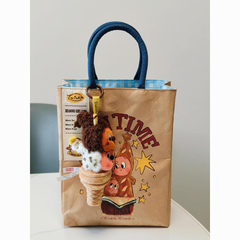 New Star-Shaped Cute Dupont Paper Waterproof Tote Bag for Carrying Miscellaneous Items, Suitable for Commuting and Work, Lunch Box Bag