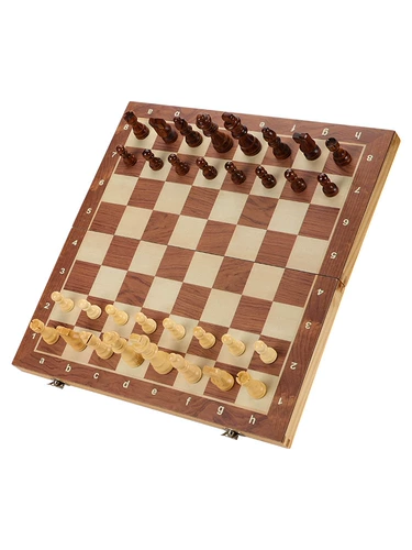 Шахматы из натурального дерева, высококлассный большой детский деревянный складной комплект