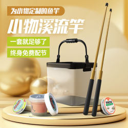 Small Fishing Rod Set, Micro Fishing Rod for Crucian Carp, Short Section Stream Rod, Carp Fishing Rod with Wooden Handle, Complete Set for Small Fish