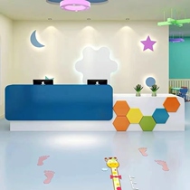 Early education and childcare center front desk kindergarten training machine reception desk art school cartoon bar cashier consultation