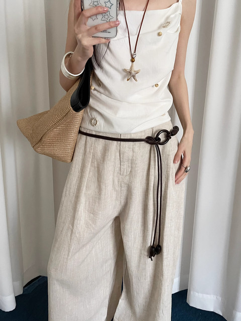 Retro Vintage Style Unisex Loose Knot Long Belt for Women, Suitable for Jeans and Skirts, High-End Versatile Waist Accessory