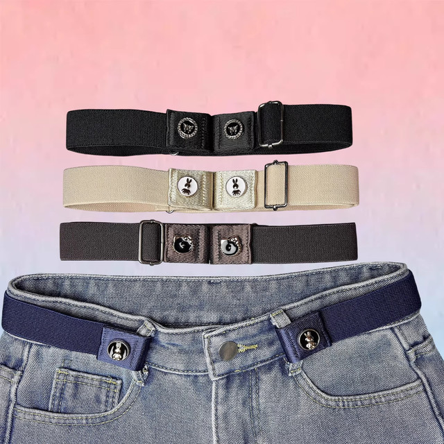 Lazy Pants Belt, Invisible Belt, Summer Decorative Elastic Stretch Jeans Belt, Women's Adjustable Waist Cincher