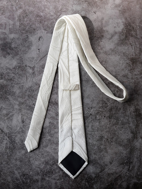 Three-Dimensional Craft Hand-Tied Tie Black Retro Versatile Luxury High-End Suit Shirt for Women and Men Literary and Young Trendy