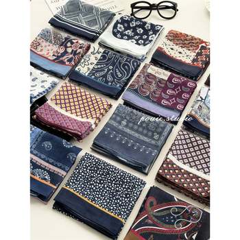 Japanese-Style Retro Paisley Small Square Scarf for Women, New Summer Fashion, Stylish and Versatile Decorative Headscarf, Silk Scarf