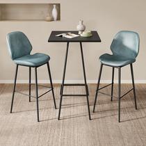 Nordic high table and chair combination creative small square table casual modern simple chair home wall iron direct sales