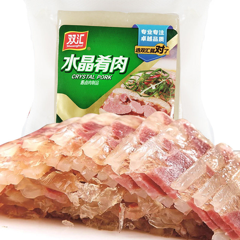 Shuanghui Crystal Braised Pork/Elbow Meat/Pork Head Cold Dish Ready-To-Eat Snack for Drinking, Ready-To-Eat Marinated Meat Roll Elbow Meat, Suitable for Commercial Use