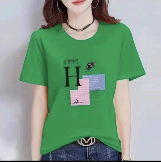 Хлопковая летняя футболка с круглым вырезом, с коротким рукавом, oversize, корейский стиль