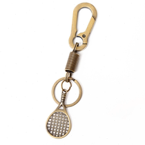 Tennis exquisite alloy spring creative keychain tennis racket handmade creative pendant I love tennis club
