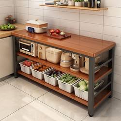 Kitchen Storage Rack Floor Multi-layer Storage Rack Dining Side Storage Cabinet Narrow Side Multi-function Cutting Table Workbench