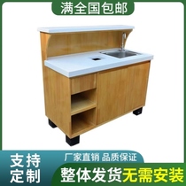 Marble countertop fruit shop cutting and washing table cutting and washing fruit countertop operation bar decoration layout display shelf