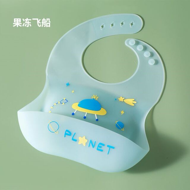 Winter baby eating waterproof bib baby saliva bag silicone ultra-thin soft food supplement bib bib for children in autumn