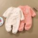 Thickened Fleece-Lined Spring, Autumn, and Winter Jumpsuit for Home Use, Warm Romper, Outerwear, Baby Newborn Clothes for Autumn and Winter