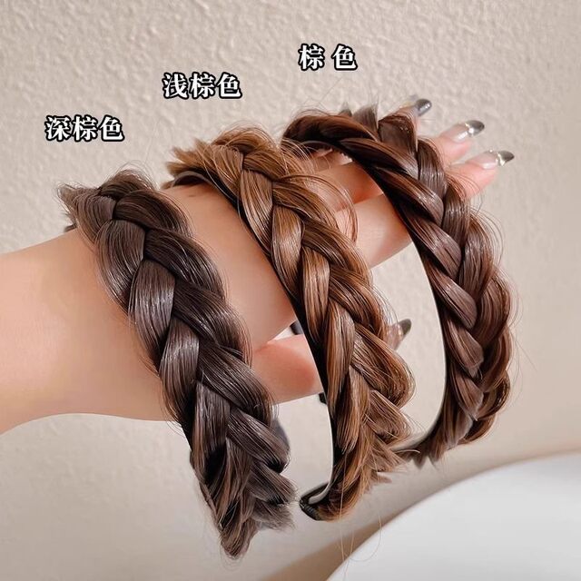 Fishbone Braid Wig Headband for Women, Braided Hair Clip, Hair Tie, Hairband, Braided Hair Accessory for Women, 2025 New Model