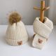 Cute and Super Adorable Little Bear Woolen Hat, New Baby Hat and Scarf Two-Piece Set, Autumn and Winter Warm Baby Windproof Hat