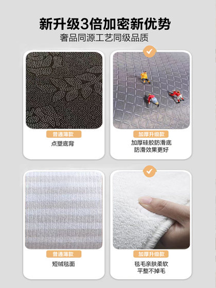 加厚仿羊绒卧室卡通儿童房床边地毯飘窗客厅沙发茶几床尾脚垫地垫