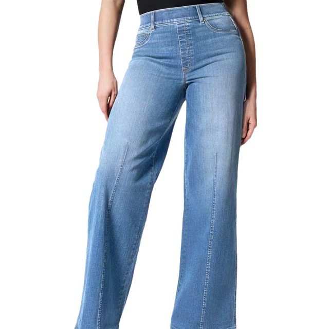 2023 Amazon Fashion Four-Way Stretch Knitted Denim Loose Comfortable Stretch Jeans Comfortable Fabric
