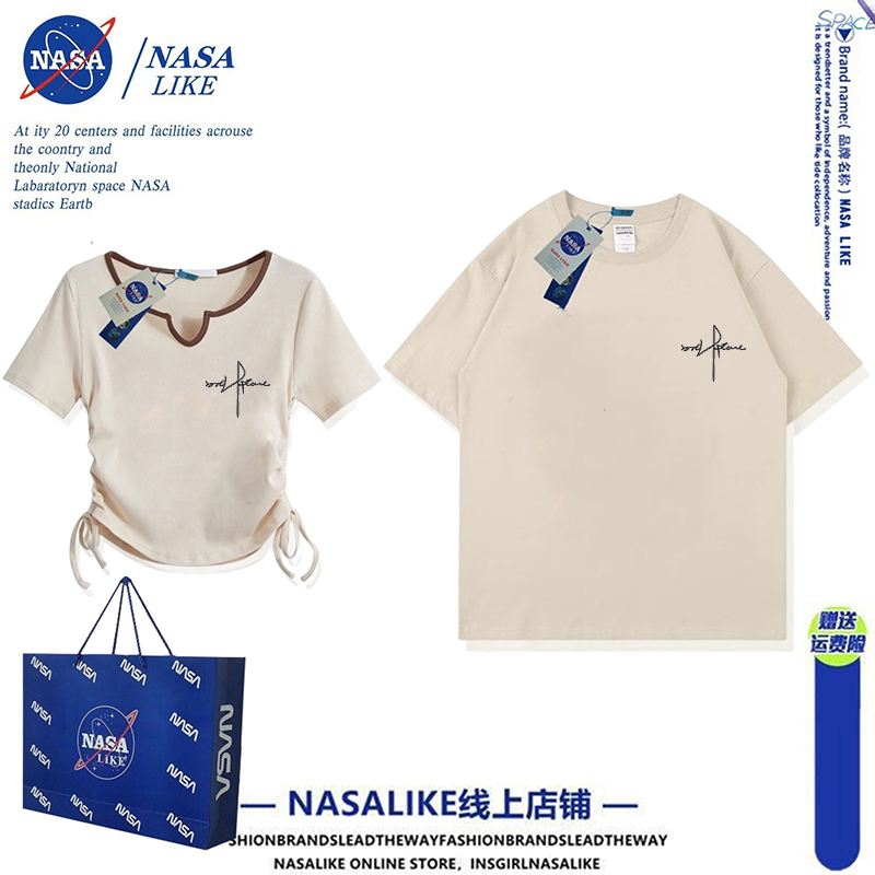 One Long and One Short ~ Japanese-Style Simple Heavyweight Pure Cotton Couple's Short-Sleeve T-Shirt for Men and Women, Loose Half-Sleeve Top for Summer