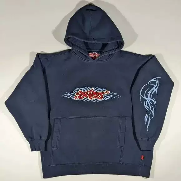 Комбинированный свитшот-толстовка в стиле JNCO Y2K