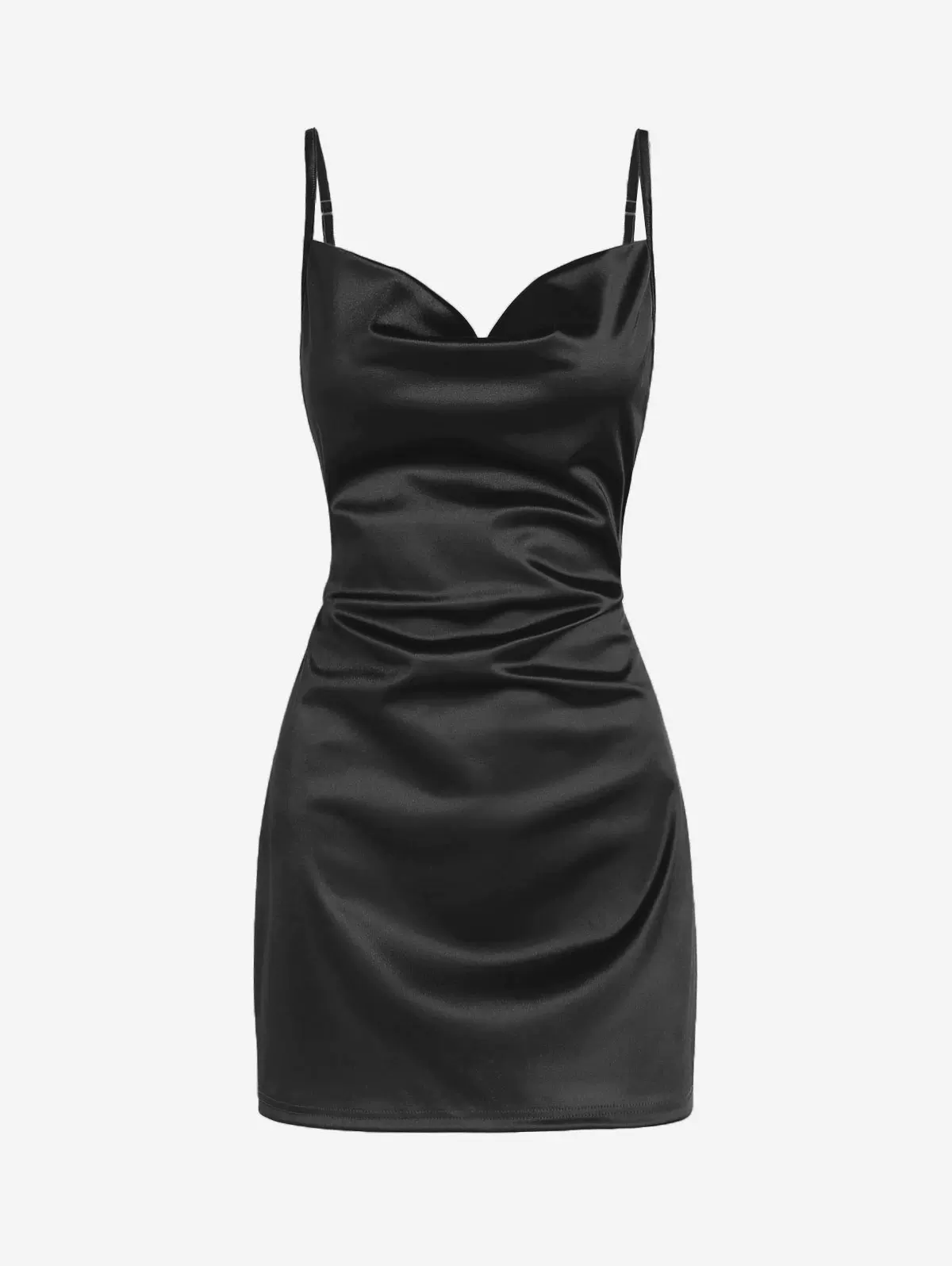 Платье из шёлка/сатина для женщин в стиле ZAFUL Sexy Vestido de Cetim Espaguete Cinta Desliza
