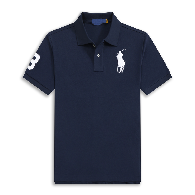 Men's Short-Sleeved Polo Shirt 2026 New Summer Casual Business Pure Cotton Polo Half-Sleeve T-Shirt Top with Malaysian Logo