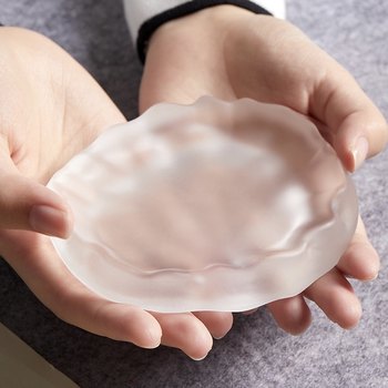 Ink dish, inkstone, frosted ice, can hold ink pen, lick pen, brush, calligraphy, french painting practice, special crystal glass